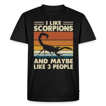 Scorpion - Men's Premium Organic T-Shirt - black - Front - Nico (187cm)