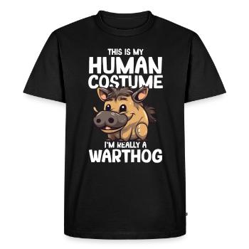 Phacochère - T-shirt Premium bio Homme - noir - Devant - Nico (187cm)