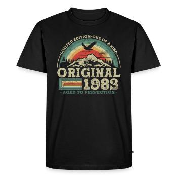 Original 1983 Jahrgang né Retro Geburtstag - T-shirt Premium bio Homme - noir - Devant - Nico (187cm)