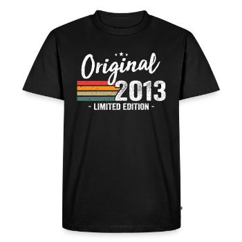 Cadeau d’anniversaire original - Edition limitée 201 - T-shirt Premium bio Homme - noir - Devant - Nico (187cm)