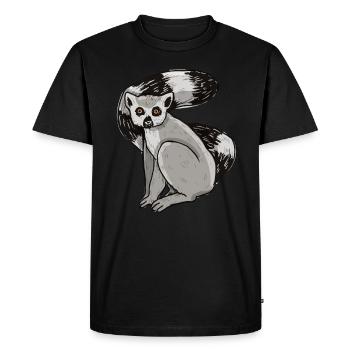 Lémurien - T-shirt Premium bio Homme - noir - Devant - Nico (187cm)
