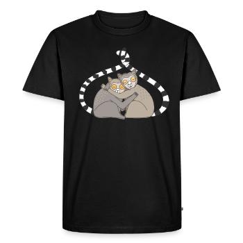 Lémurien - T-shirt Premium bio Homme - noir - Devant - Nico (187cm)