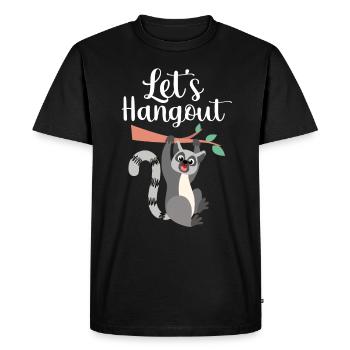 Lémurien - T-shirt Premium bio Homme - noir - Devant - Nico (187cm)