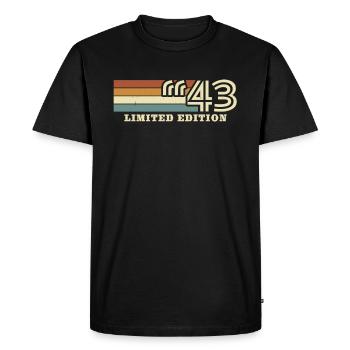 Anniversaire Vintage 1943 Édition Limitée - T-shirt Premium bio Homme - noir - Devant - Nico (187cm)