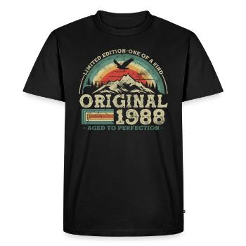 Unieke Limited Edition - 1988 Vieilli à la perfection - T-shirt Premium bio Homme - noir - Devant - Nico (187cm)