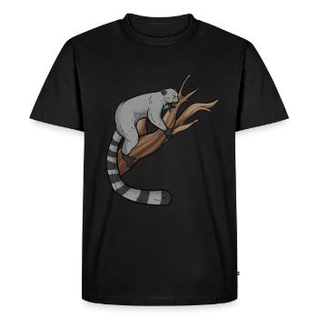 Lémurien - T-shirt Premium bio Homme - noir - Devant - Nico (187cm)