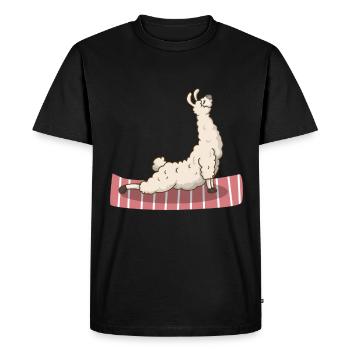 Yoga Lama - T-shirt Premium bio Homme - noir - Devant - Nico (187cm)