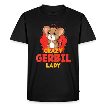 Gerbille Souris Cadeau - T-shirt Premium bio Homme - noir - Devant - Nico (187cm)