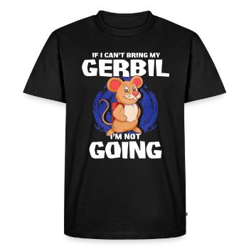 Gerbille Souris Cadeau - T-shirt Premium bio Homme - noir - Devant - Nico (187cm)