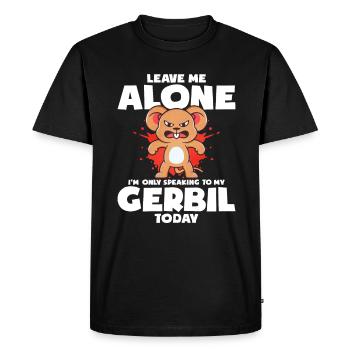 Gerbille Souris Cadeau - T-shirt Premium bio Homme - noir - Devant - Nico (187cm)