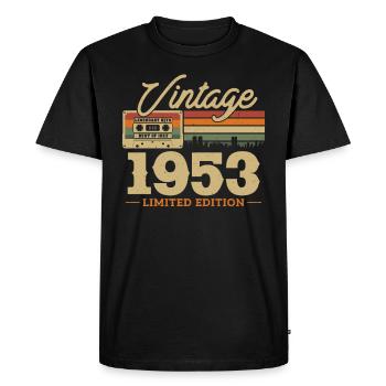 Anniversary 1953 Limited Edition - Men's Premium Organic T-Shirt - black - Front - Nico (187cm)