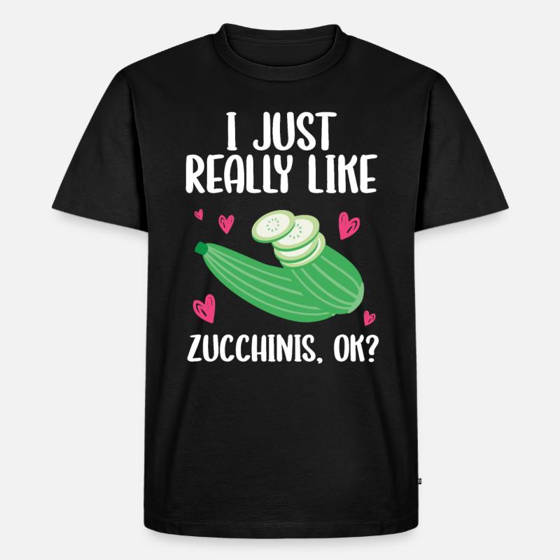 Zucchini - Männer Premium Bio T-Shirt - Schwarz