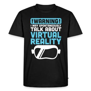 Virtual Reality VR Gift - Men's Premium Organic T-Shirt - black - Front - Nico (187cm)