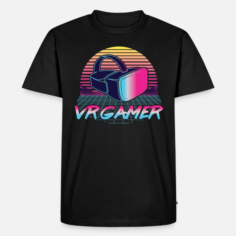 Virtual Reality VR Geschenk - Männer Premium Bio T-Shirt - Schwarz