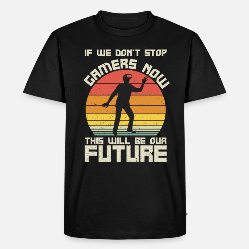 Virtual Reality VR Geschenk - Männer Premium Bio T-Shirt - Schwarz