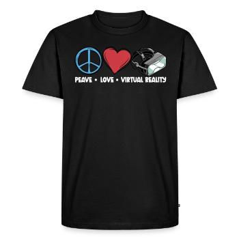 Virtual Reality VR Gift - Men's Premium Organic T-Shirt - black - Front - Nico (187cm)