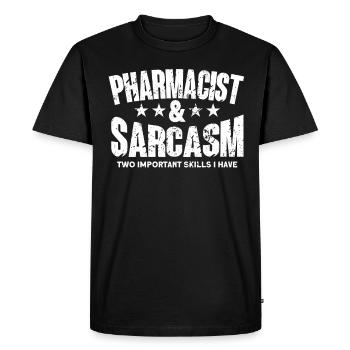 Pharmacien - T-shirt Premium bio Homme - noir - Devant - Nico (187cm)