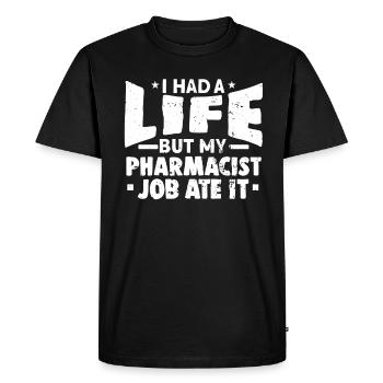 Pharmacien - T-shirt Premium bio Homme - noir - Devant - Nico (187cm)