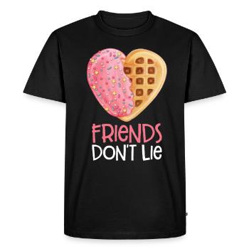 Friends don't lie - Men's Premium Organic T-Shirt - black - Front - Nico (187cm)