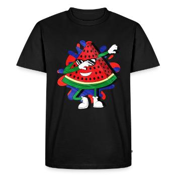 Pastèque - T-shirt Premium bio Homme - noir - Devant - Nico (187cm)