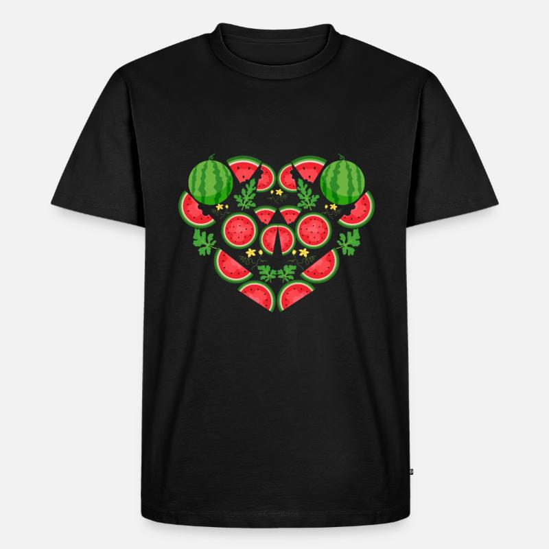 Wassermelone - Männer Premium Bio T-Shirt - Schwarz
