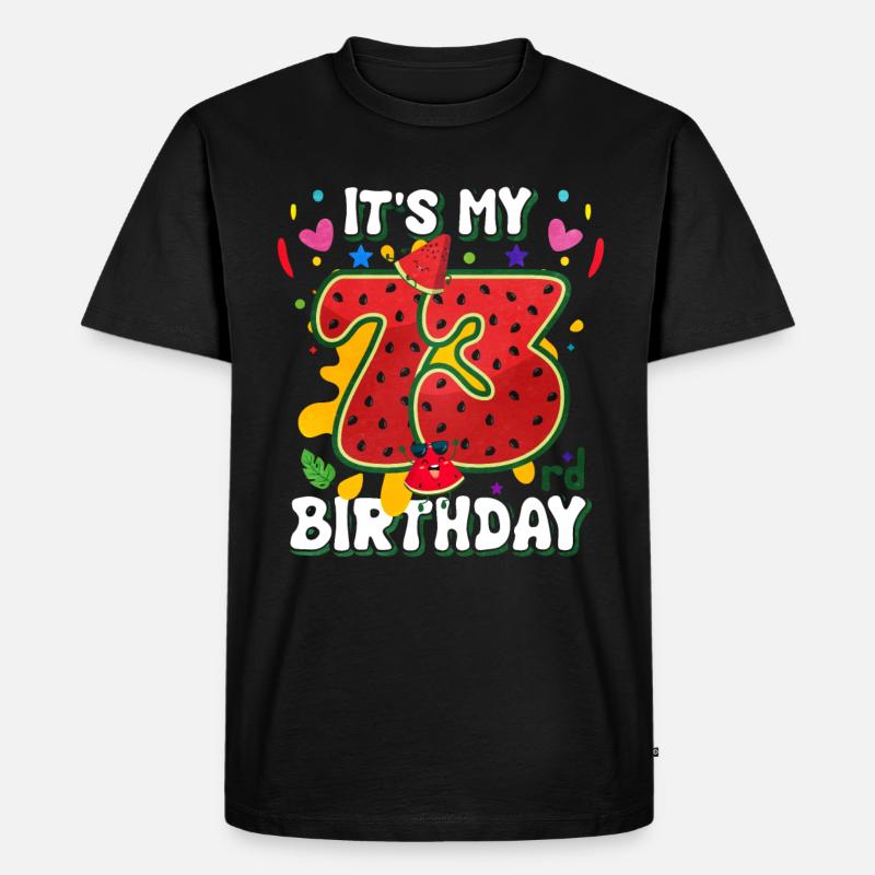 73e anniversaire de la pastèque - T-shirt Premium bio Homme - noir