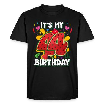 44e anniversaire Pastèque - T-shirt Premium bio Homme - noir - Devant - Nico (187cm)