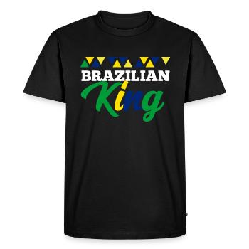 Brésil - T-shirt Premium bio Homme - noir - Devant - Nico (187cm)
