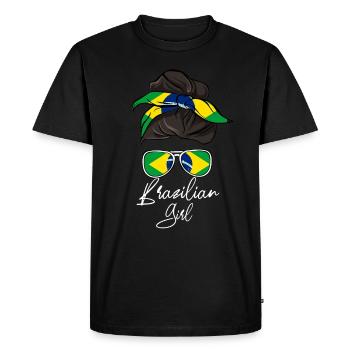Brésil - T-shirt Premium bio Homme - noir - Devant - Nico (187cm)