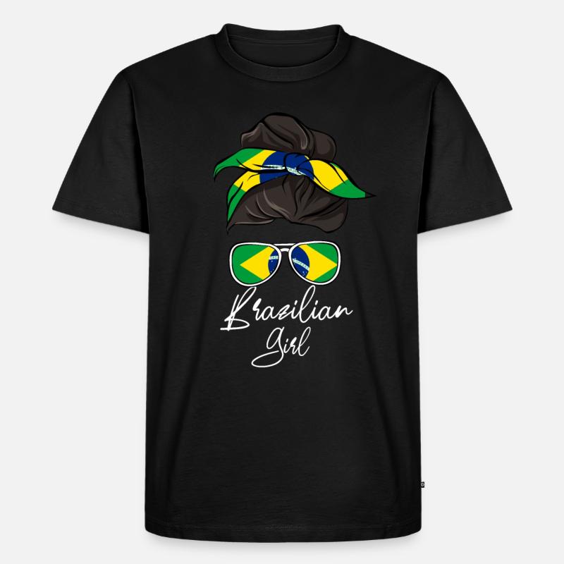 Brasilien - Männer Premium Bio T-Shirt - Schwarz