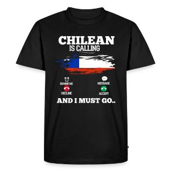 Chili - T-shirt Premium bio Homme - noir - Devant - Nico (187cm)