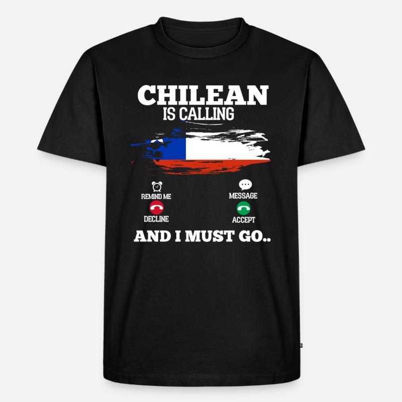 Chile - Männer Premium Bio T-Shirt - Schwarz
