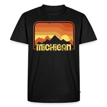 Michigan - T-shirt Premium bio Homme - noir - Devant - Nico (187cm)