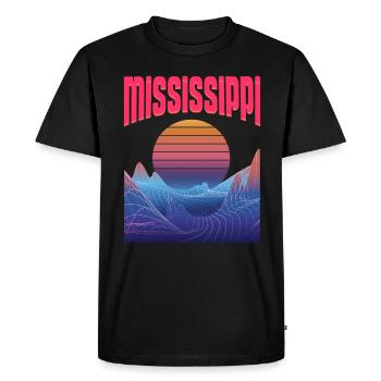 Mississippi - T-shirt Premium bio Homme - noir - Devant - Nico (187cm)