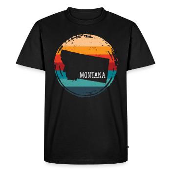 Montana - T-shirt Premium bio Homme - noir - Devant - Nico (187cm)