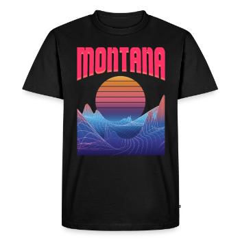 Montana - T-shirt Premium bio Homme - noir - Devant - Nico (187cm)