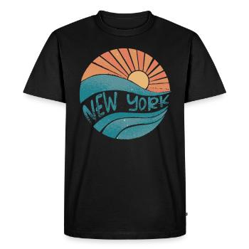 New York - T-shirt Premium bio Homme - noir - Devant - Nico (187cm)
