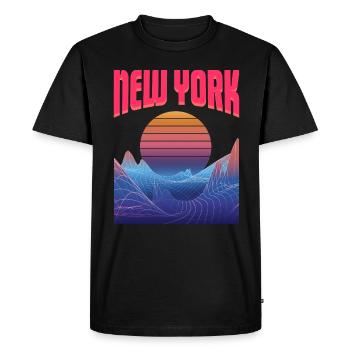 New York - T-shirt Premium bio Homme - noir - Devant - Nico (187cm)