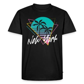 New York - Men's Premium Organic T-Shirt - black - Front - Nico (187cm)