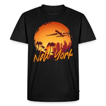 New York - T-shirt Premium bio Homme - noir - Devant - Nico (187cm)