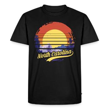 North Carolina - Men's Premium Organic T-Shirt - black - Front - Nico (187cm)