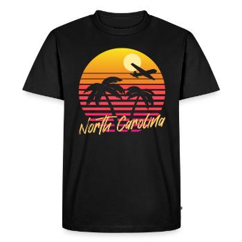 North Carolina - Men's Premium Organic T-Shirt - black - Front - Nico (187cm)