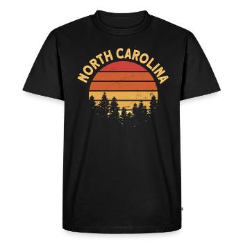 North Carolina - Men's Premium Organic T-Shirt - black - Front - Nico (187cm)