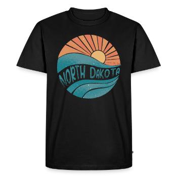 Dakota du Nord - T-shirt Premium bio Homme - noir - Devant - Nico (187cm)