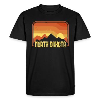Dakota du Nord - T-shirt Premium bio Homme - noir - Devant - Nico (187cm)