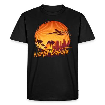 Dakota du Nord - T-shirt Premium bio Homme - noir - Devant - Nico (187cm)