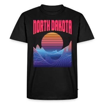 Dakota du Nord - T-shirt Premium bio Homme - noir - Devant - Nico (187cm)