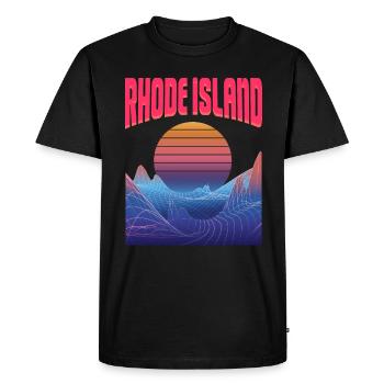 Rhode Island - T-shirt Premium bio Homme - noir - Devant - Nico (187cm)