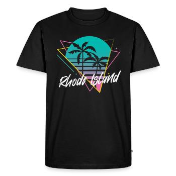 Rhode Island - T-shirt Premium bio Homme - noir - Devant - Nico (187cm)