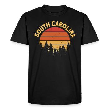 South Carolina - Men's Premium Organic T-Shirt - black - Front - Nico (187cm)